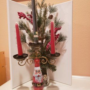 Old Things Made New Santa Clause Candelabra